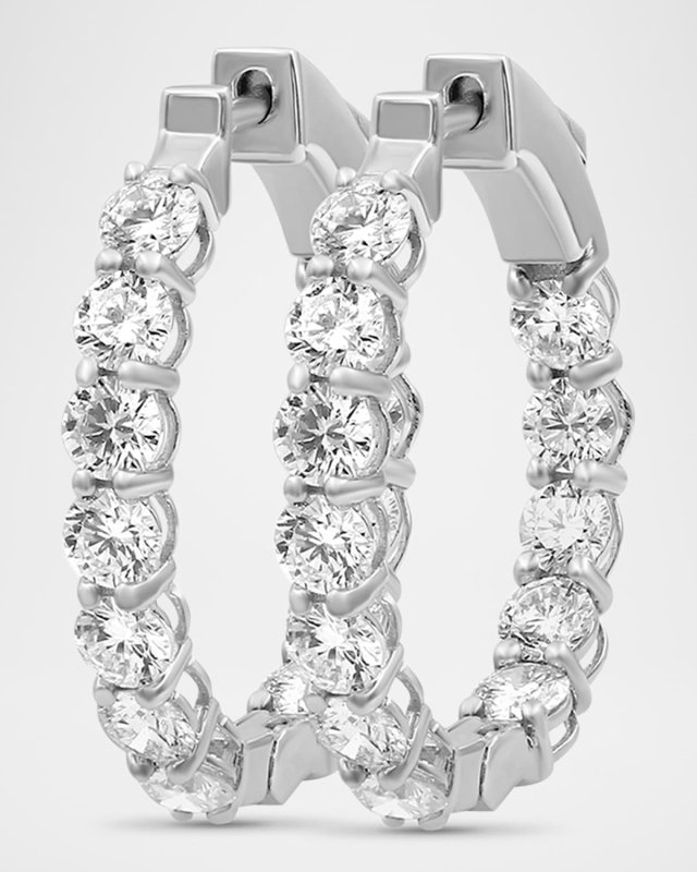 Round Lab Grown Diamond 18K Gold Earrings